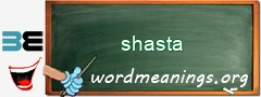 WordMeaning blackboard for shasta